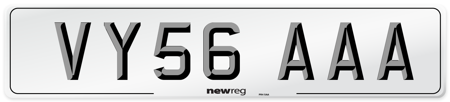 VY56 AAA Number Plate from New Reg